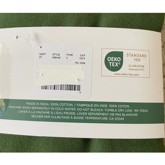 Rachel Ashwell Farmhouse CHRISTMAS TREE Cotton Napkins 12pc Green White New - Picture 16 of 16